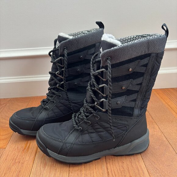 Columbia Meadows Alpine Hills Omni-Heat 3D Boots Womens Size 8 Black Waterproof‎ - Picture 1 of 8